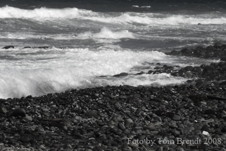 Pozo waves on the rocks